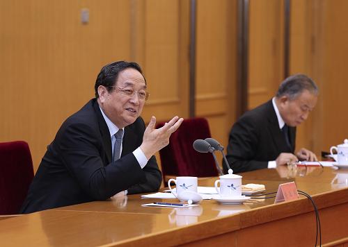 2月19日,2013年对台工作会议在北京举行。中共中央政治局常委俞正声出席会议并作重要讲话。新华社记者 庞兴雷 摄
